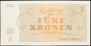 Czechoslovakia, 5 Kronen 1943
