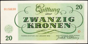 Czechosłowacja, 20 koron 1943 r.