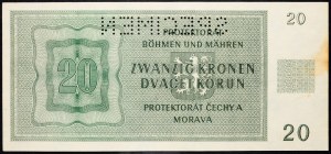Protectorate of Bohemia and Moravia, 20 Korun 1944