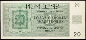 Protectorate of Bohemia and Moravia, 20 Korun 1944