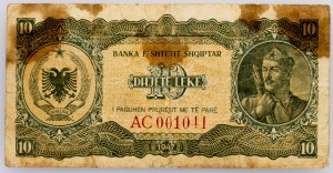 Albania, 10 Leke 1947