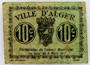 Algeria, 10 Centimes 1917