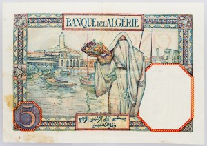 Algeria, 5 franchi 1933