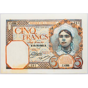 Algeria, 5 Francs 1933
