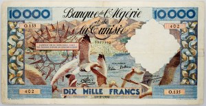 Alžírsko, 10000 frankov 1956