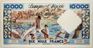 Alžírsko, 10000 franků 1957