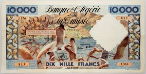 Algieria, 10000 franków, 1957 r.