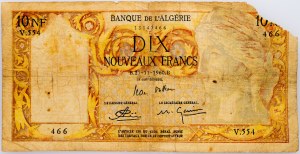 Algeria, 10 franchi; 100 franchi 1960