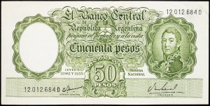 Argentína, 50 pesos 1967-1968