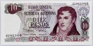 Argentinien, 10 Pesos 1975-1976