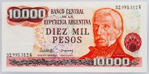 Argentina, 10000 pesos 1982-1983