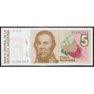 Argentina, 5 Australes 1987-1989