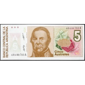 Argentina, 5 Australes 1987-1989