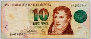 Argentine, 10 Pesos 1994-1996