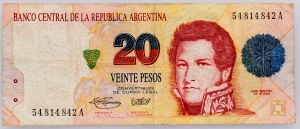 Argentine, 20 pesos 1994-1996