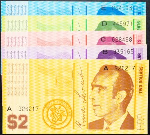 Australia, 10, 20, 50 centów, 1, 2 dolary 1970 r.