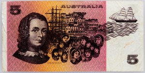Australie, 5 dollars 1974-1975