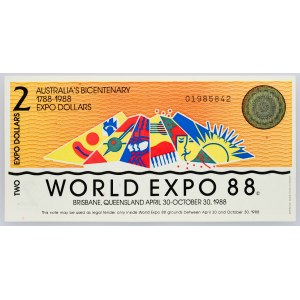 Australia, 2 Expo Dollars 1988