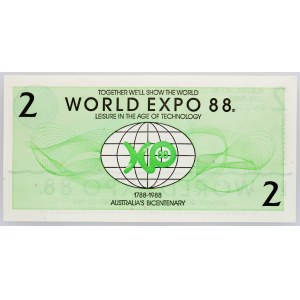 Australia, 2 Expo Dollars 1988
