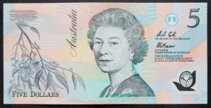 Australie, 5 dollars 1992