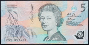 Austrália, 5 dolárov 1992