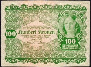 Österreich, 100 Kronen 1922