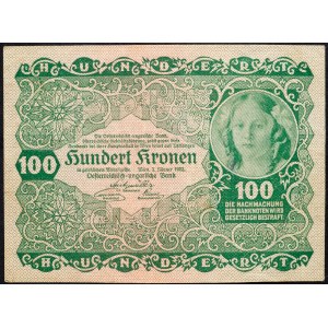Austria, 100 Kronen 1922