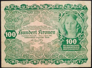 Rakúsko, 100 korún 1922