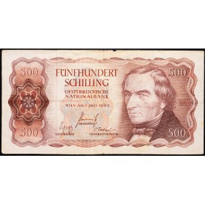 Austria, 500 Schilling 1965