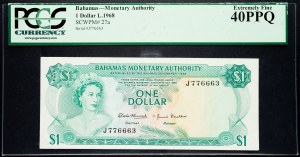 Bahamy, 1 dolár 1968