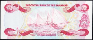 Bahamas, 3 dollars 1974