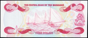 Bahamas, 3 Dollars 1974