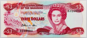 Bahamas, 3 Dollars 1984