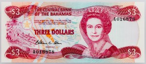 Bahamas, 3 dollars 1984