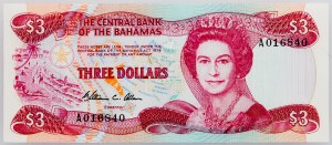 Bahamas, 3 Dollars 1984