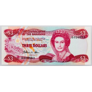 Bahamas, 3 Dollars 1984