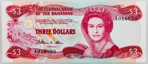 Bahamas, 3 Dollars 1984