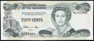 Bahamas, 50 centesimi 1985