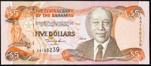 Bahamas, 5 Dollars 2001