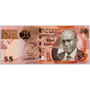 Bahamas, 5 Dollars 2013