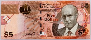 Bahamas, 5 dollars 2013