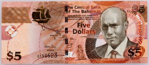 Bahamas, 5 dollari 2013