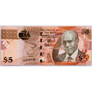 Bahamas, 5 Dollars 2013