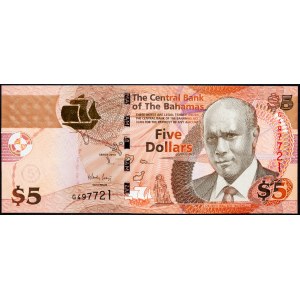 Bahamas, 5 Dollars 2013