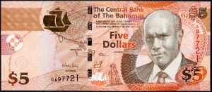 Bahamas, 5 dollari 2013