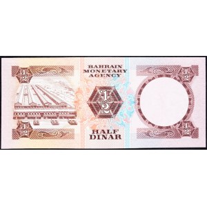 Bahrain, 1/2 Dinar 1973