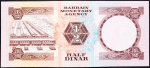 Bahrain, 1/2 dinaro 1973