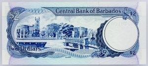 Barbade, 2 dollars 1973