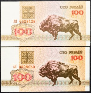 Bělorusko, 100 rublů 1992