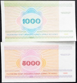 Biélorussie, 1000, 5000 Rubl 1998